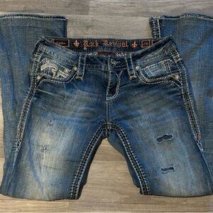 Rock Revival Faded Blue Boot Cut Jeans